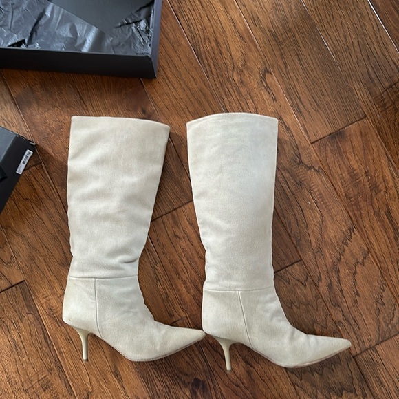 Yeezy Shoes - Yeezy knee high boots beige size 39 season8 RARE!
